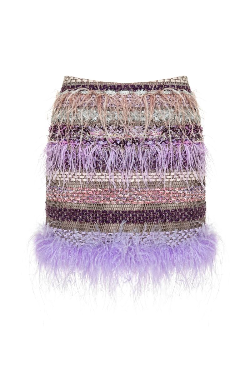 AVRIL MINI SKIRT IN PURPLE MULTI