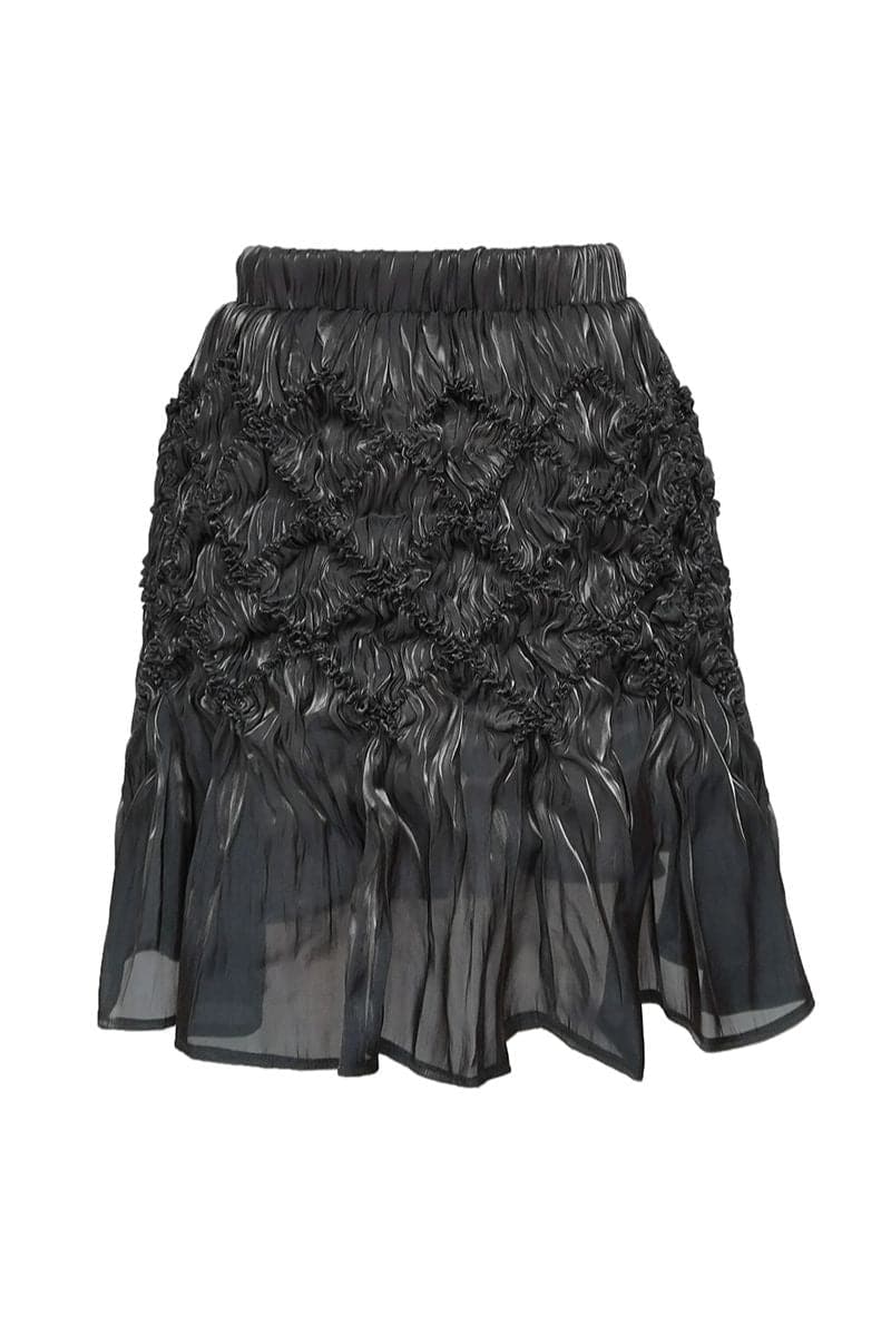 VICTORIA BLACK SHIBORI MINI SKIRT