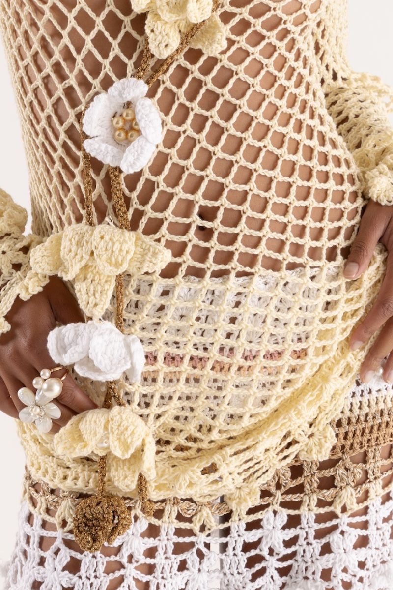 VANILLA MULTICOLOR HANDMADE CROCHET SKIRT