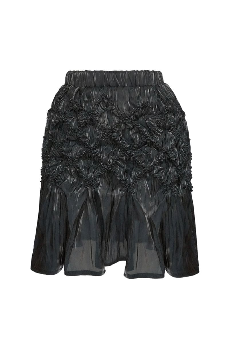 VICTORIA BLACK SHIBORI MINI SKIRT