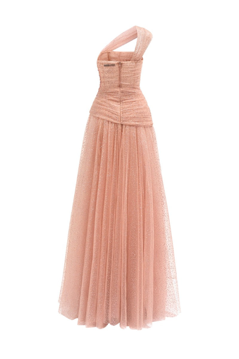 DAJAJAH GLITTER TULLE DRESS IN LIGHT PINK