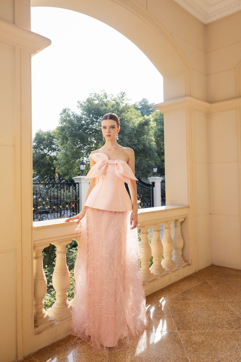 COLETTE TAFFETA AND TULLE GOWN