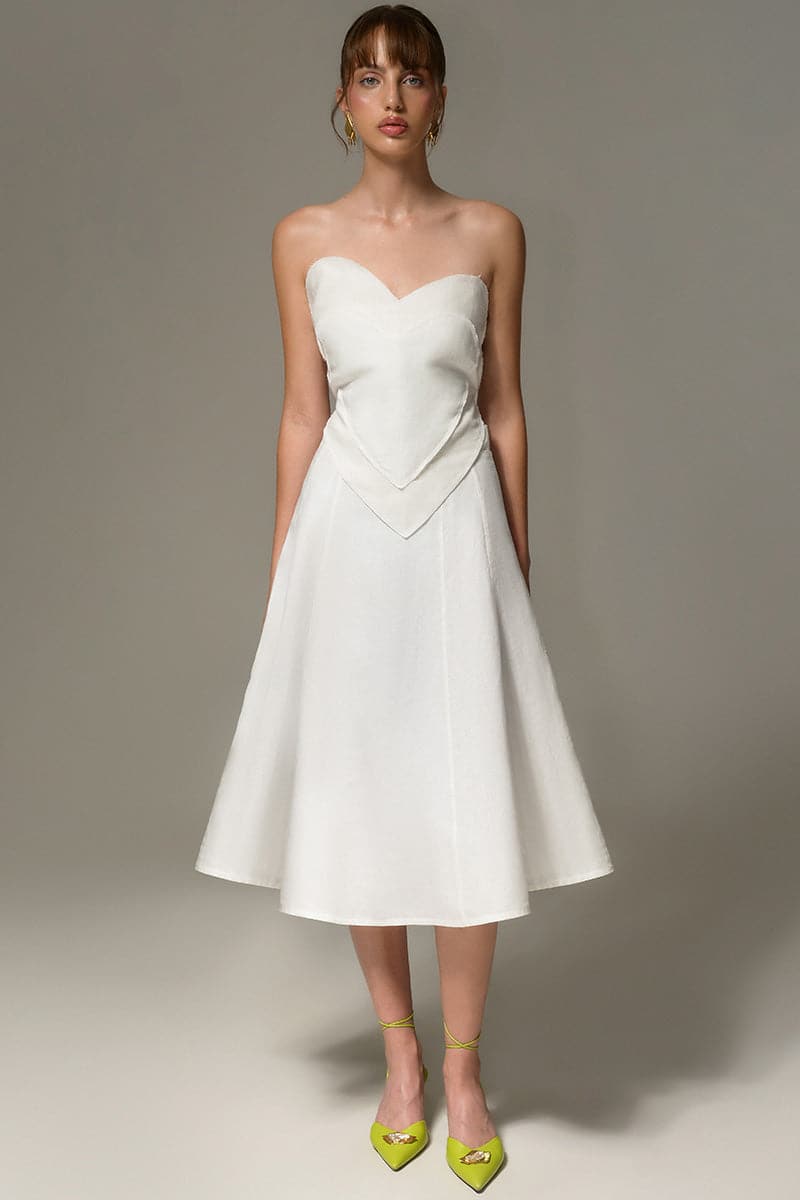 WHITE CLOUD MIDI SKIRT
