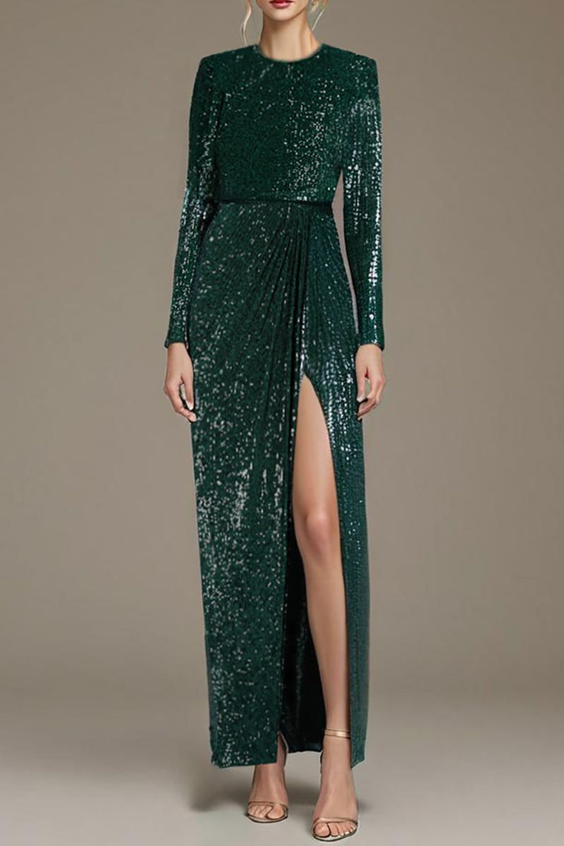 WRAP-EFFECT SEQUINED STRETCH-TULLE MIDI SKIRT