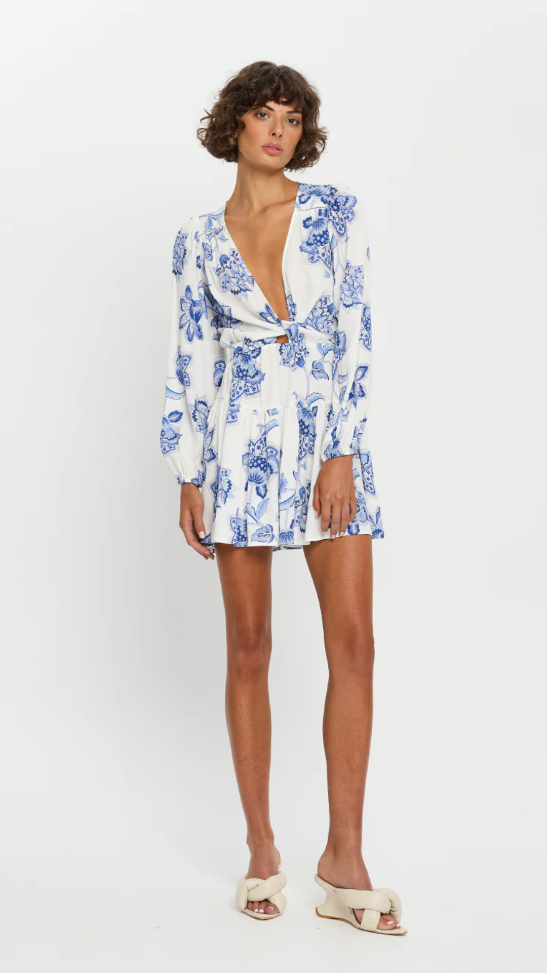 Chiara Tie Front Mini Dress