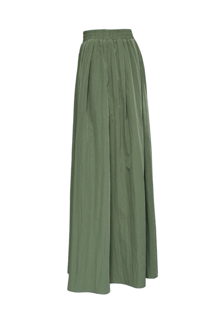 ULSA GREEN MIDI SKIRT