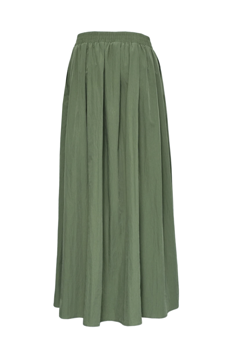 ULSA GREEN MIDI SKIRT