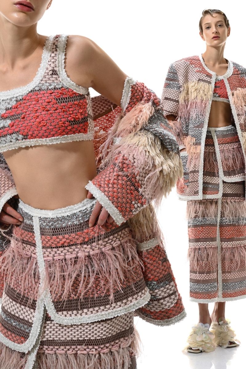 AVRIL MAXI SKIRT IN RED MULTI