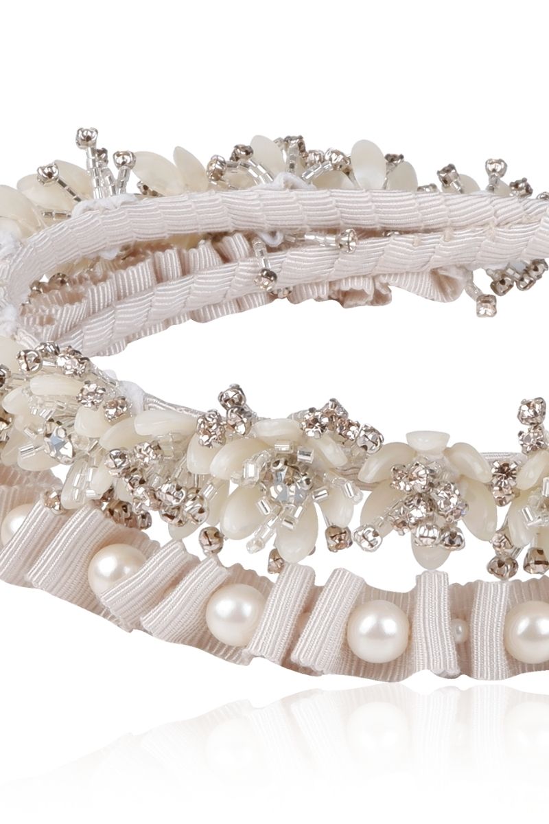 WHITE ROSA HEADBAND