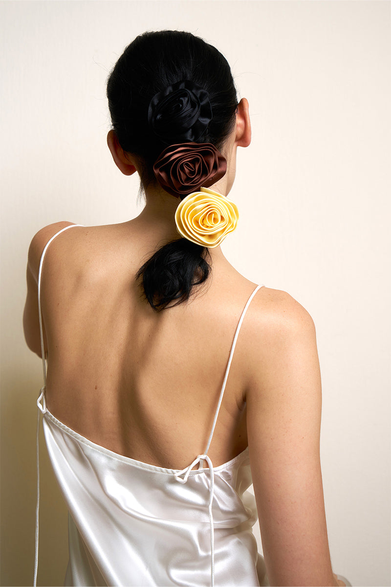 TUSCAN ROSE SILK SCRUNCHIES