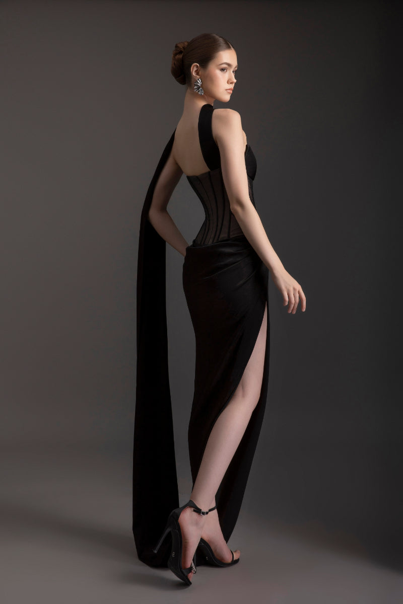 EBONY CORSET GOWN