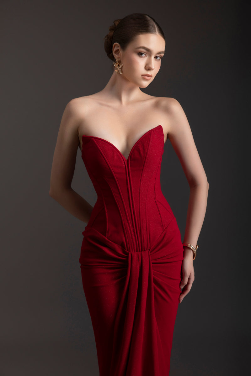 RUBY RAPTURE STRAPLESS GOWN