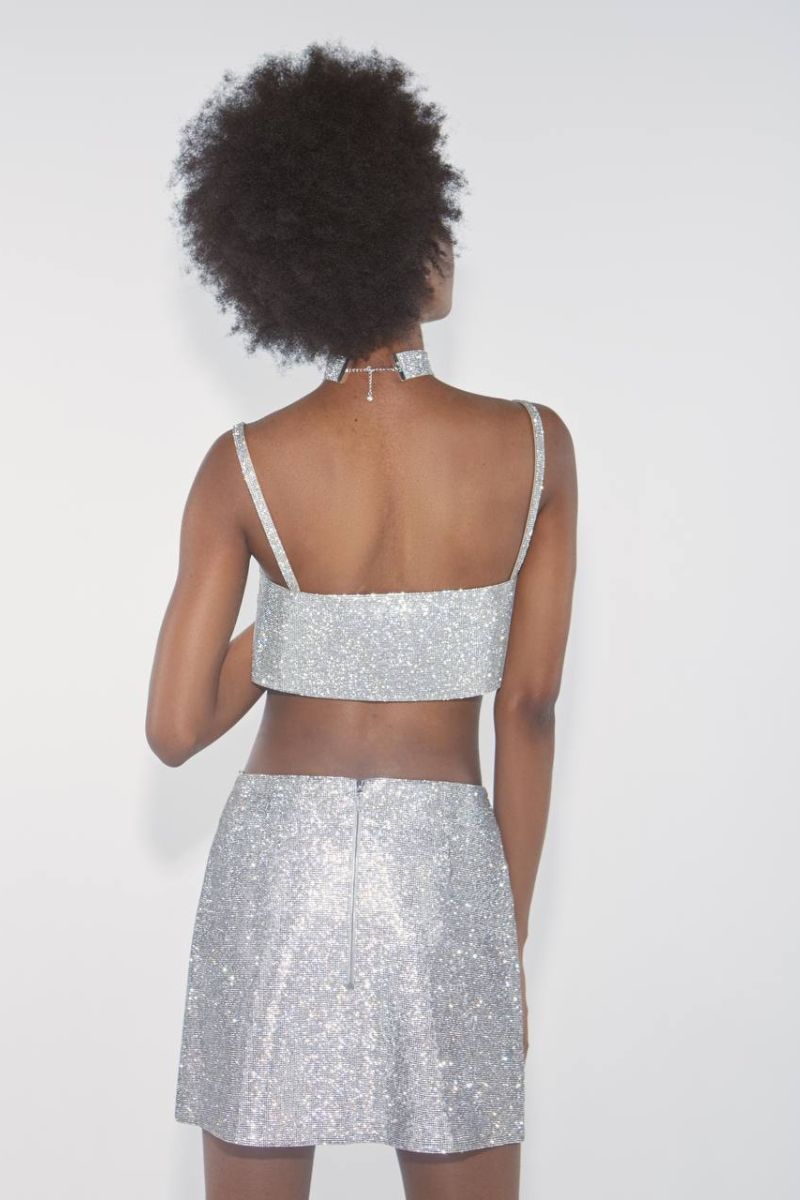 CAMILLE CRYSTAL-EMBELLISHED MINI SKIRT