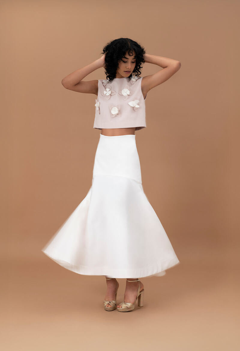 ADA SKIRT IN IVORY