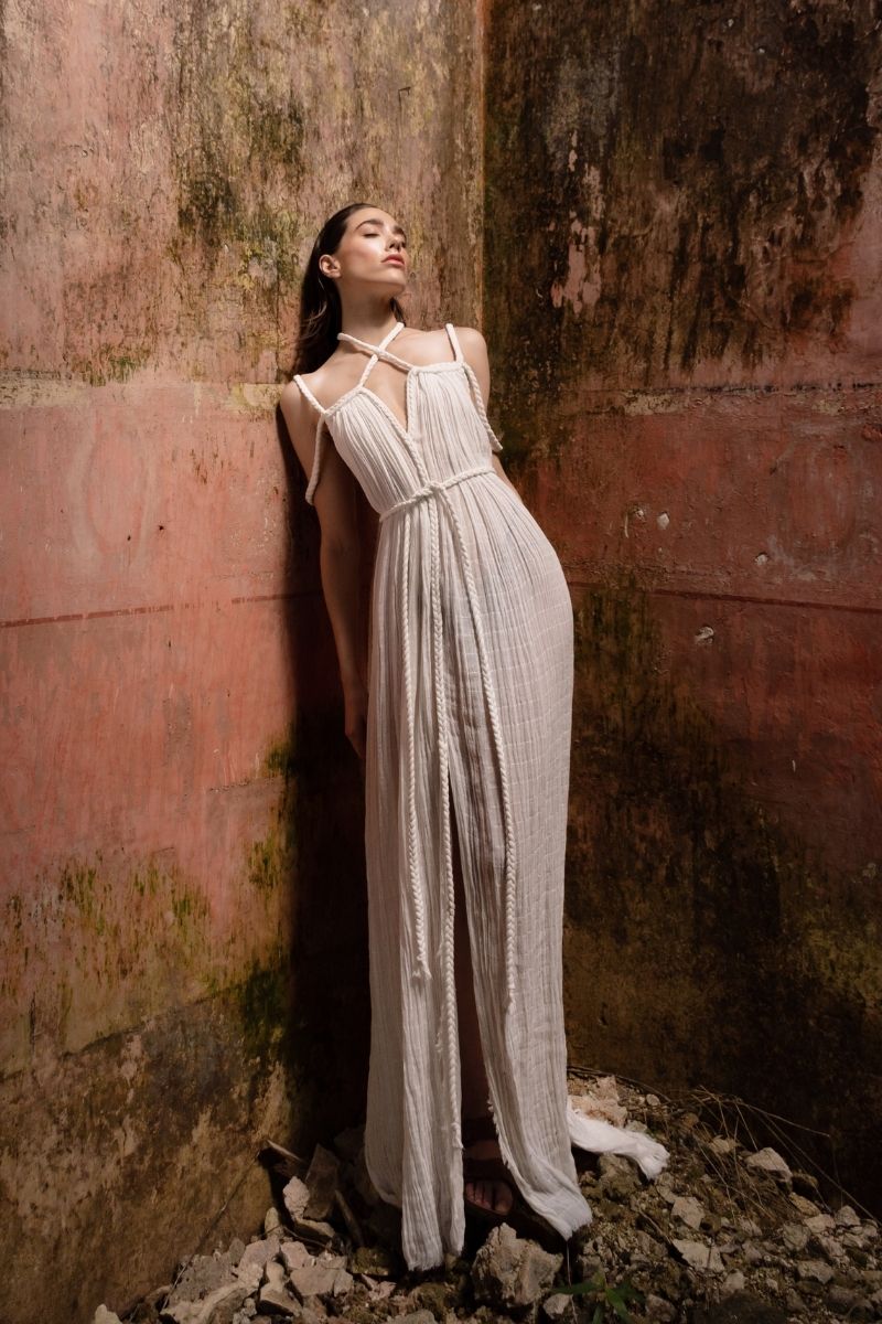 APHRODITE MAXI DRESS IN NUDE
