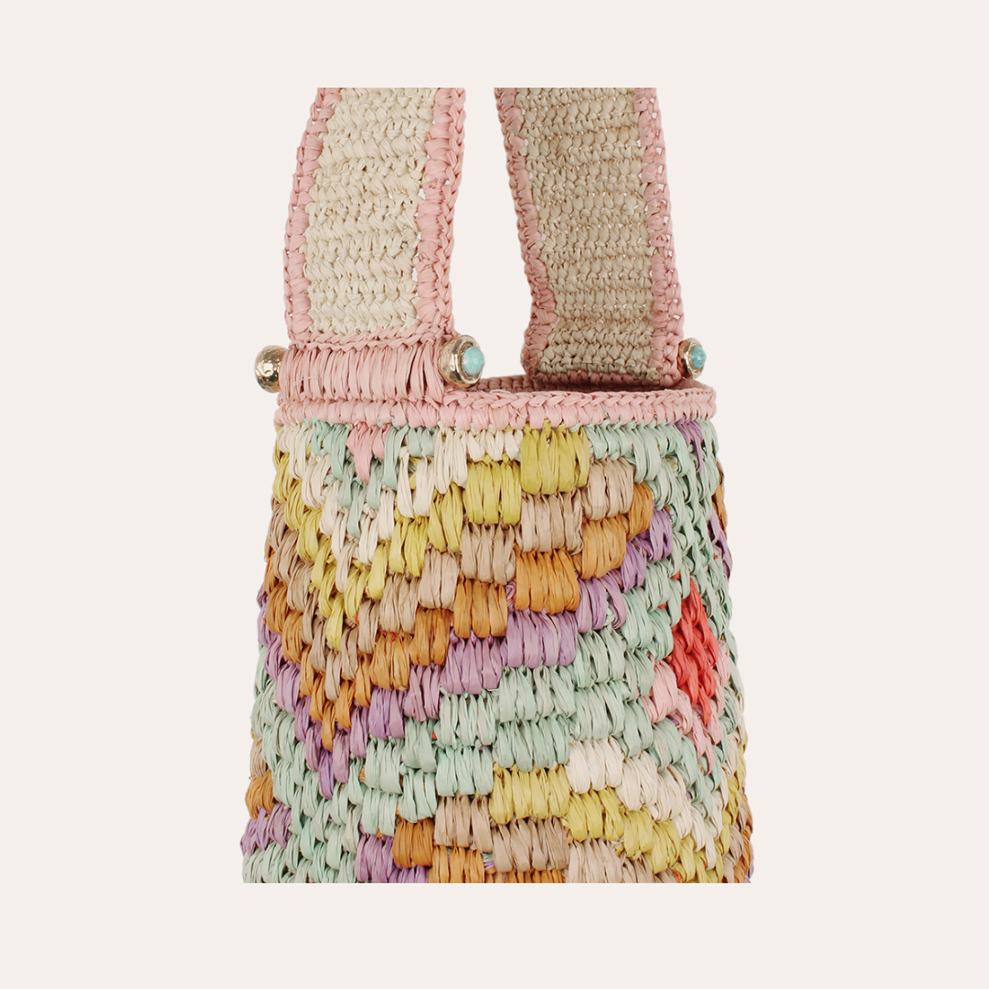 Gas Bijoux Bucket Bag Mini Raffia