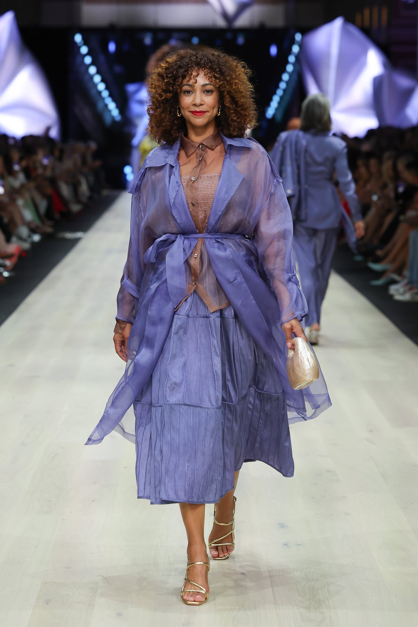 AFAF HAND-PIPED PERIWINKLE SKIRT