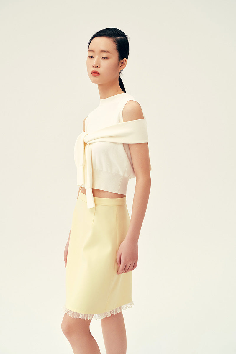 BONNIE SKIRT IN PASTEL YELLOW
