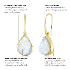 Lassanai Moonstone Teardrop Earrings