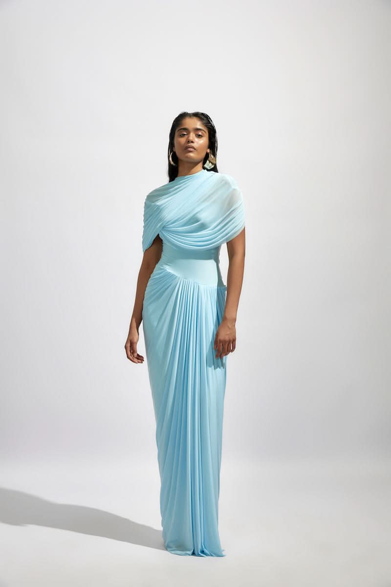 JASMINE BABY BLUE MAXI DRESS