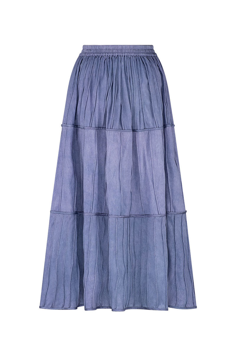 AFAF HAND-PIPED PERIWINKLE SKIRT
