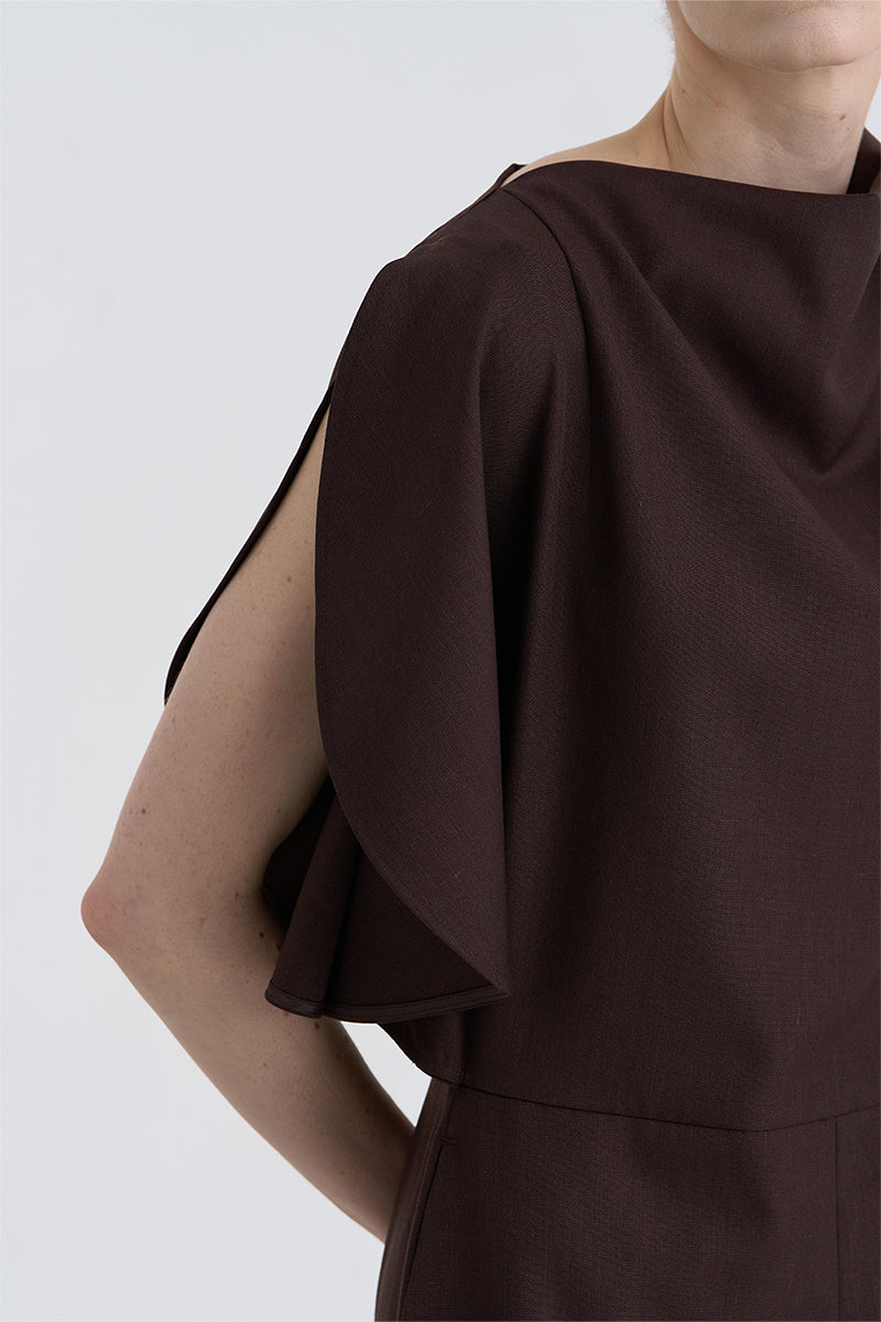 FILANTE WOOL JUMPSUIT IN BROWN