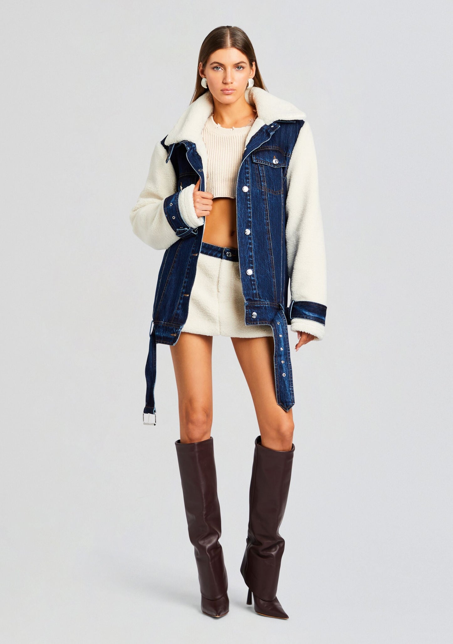 Karissa Teddy Denim Skirt
