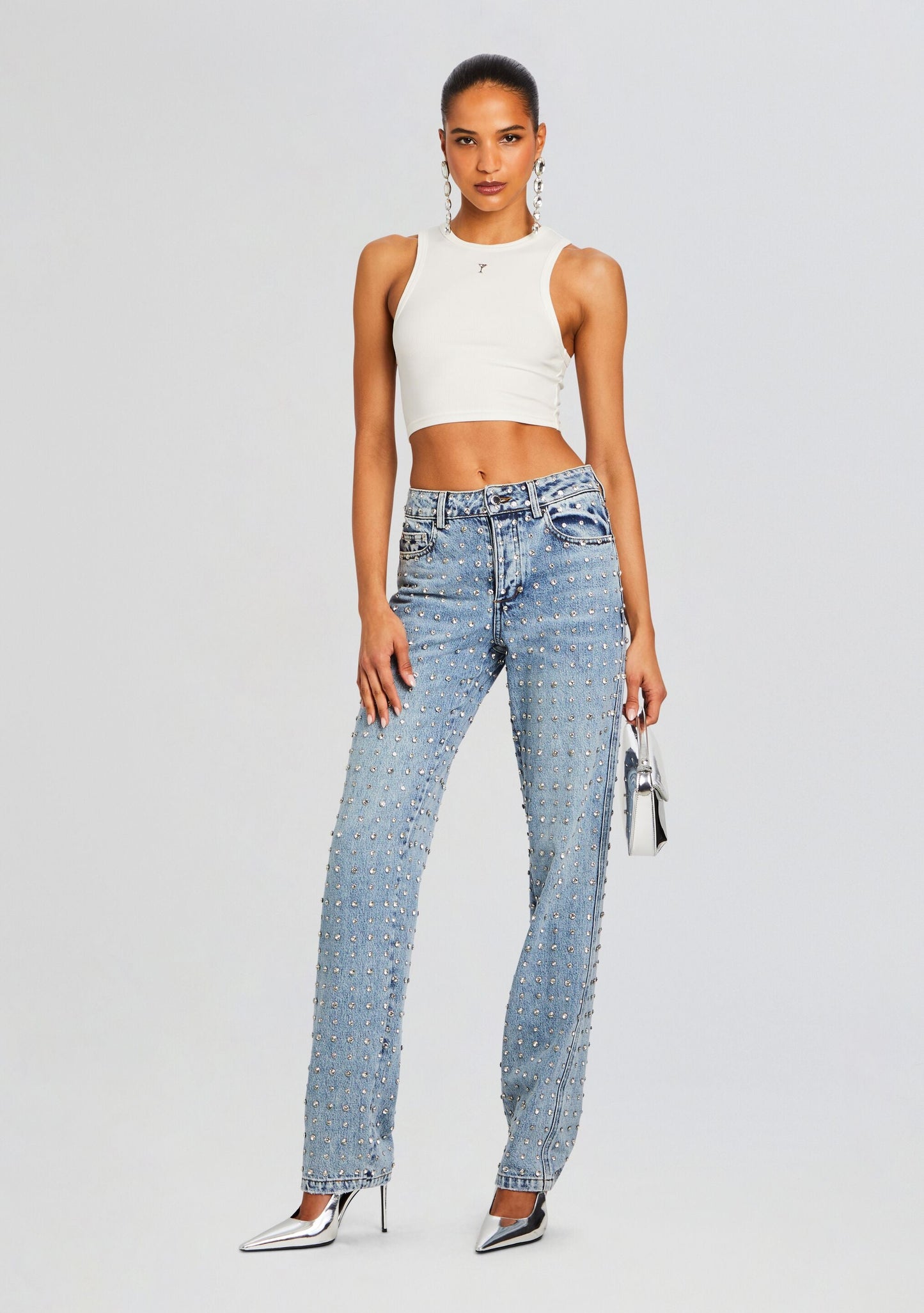 Vero Embellished Denim Pant