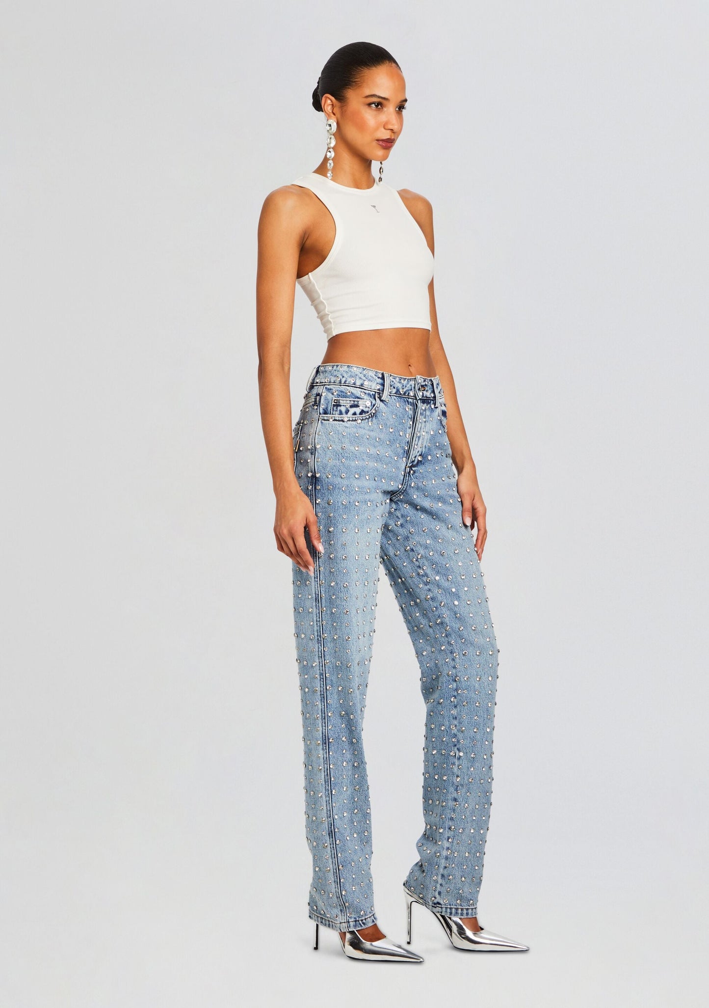 Vero Embellished Denim Pant