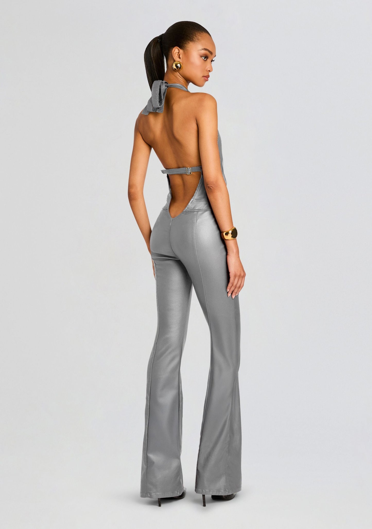 Cynthia Coated Denim Jumpsuit