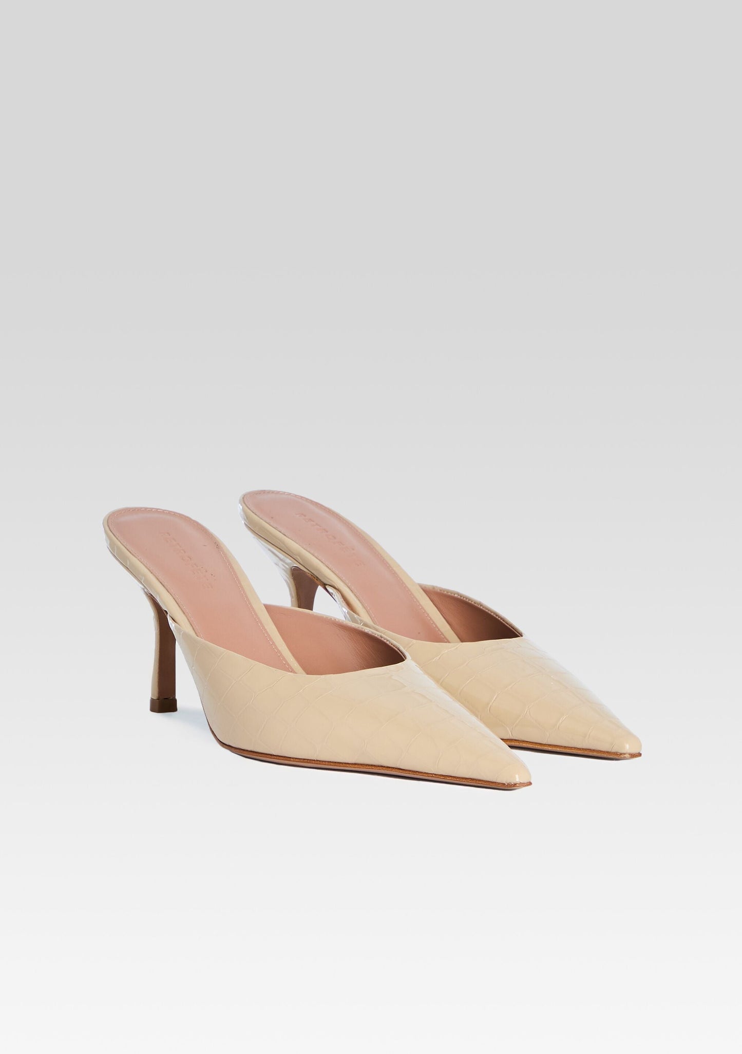 Francesca Leather Kitten Mule