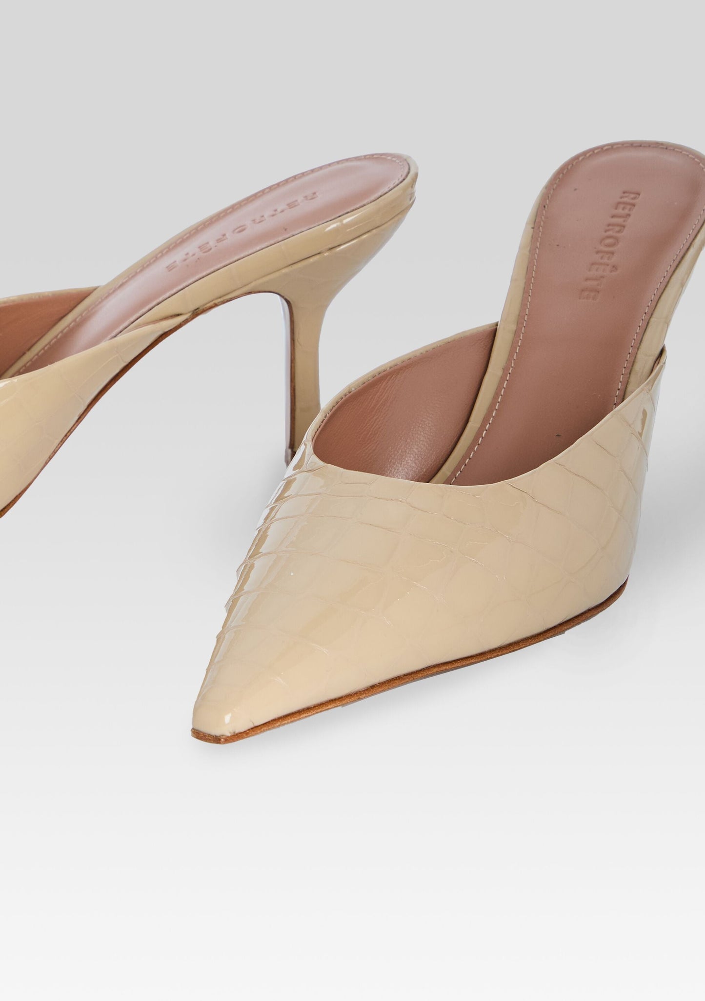 Francesca Leather Kitten Mule