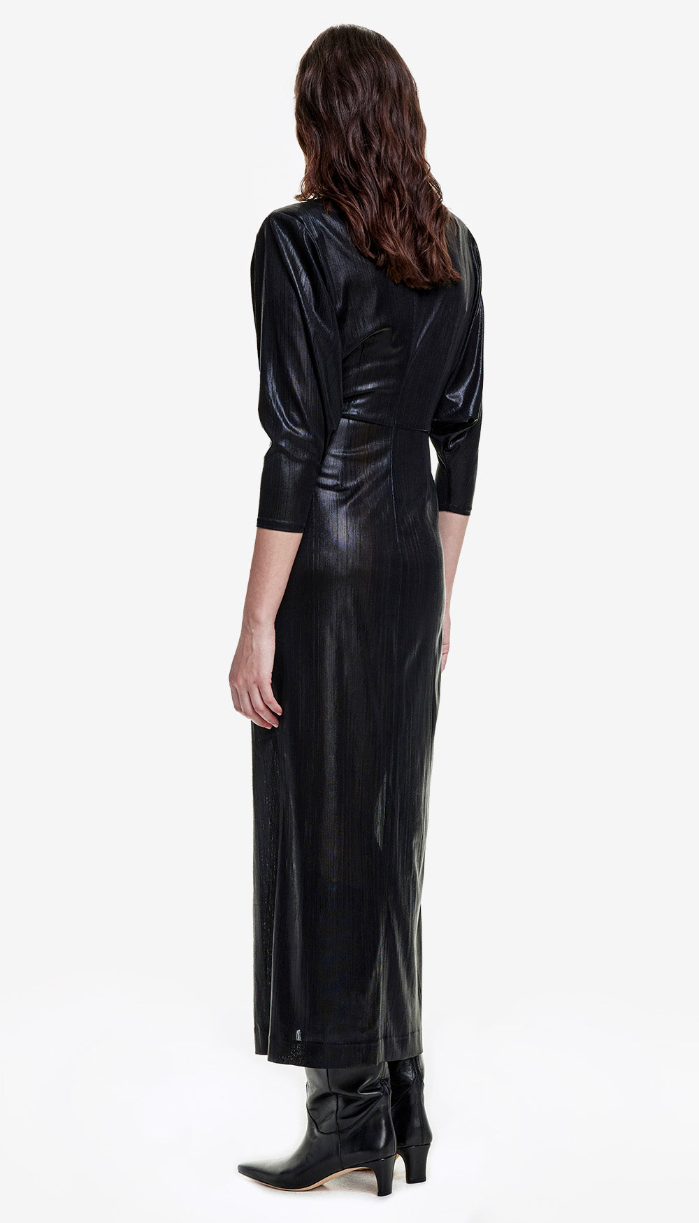 Sharp Shoulder Twist Dress