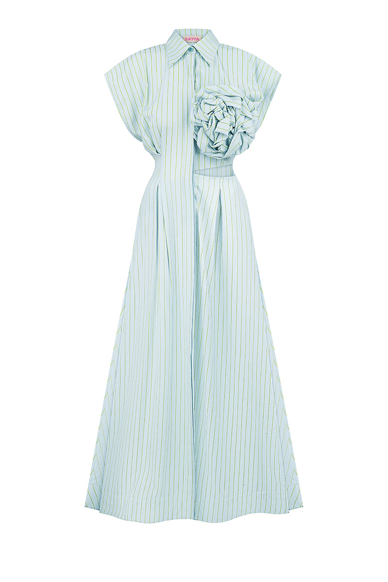 MINT MAXI DRESS FLOWER