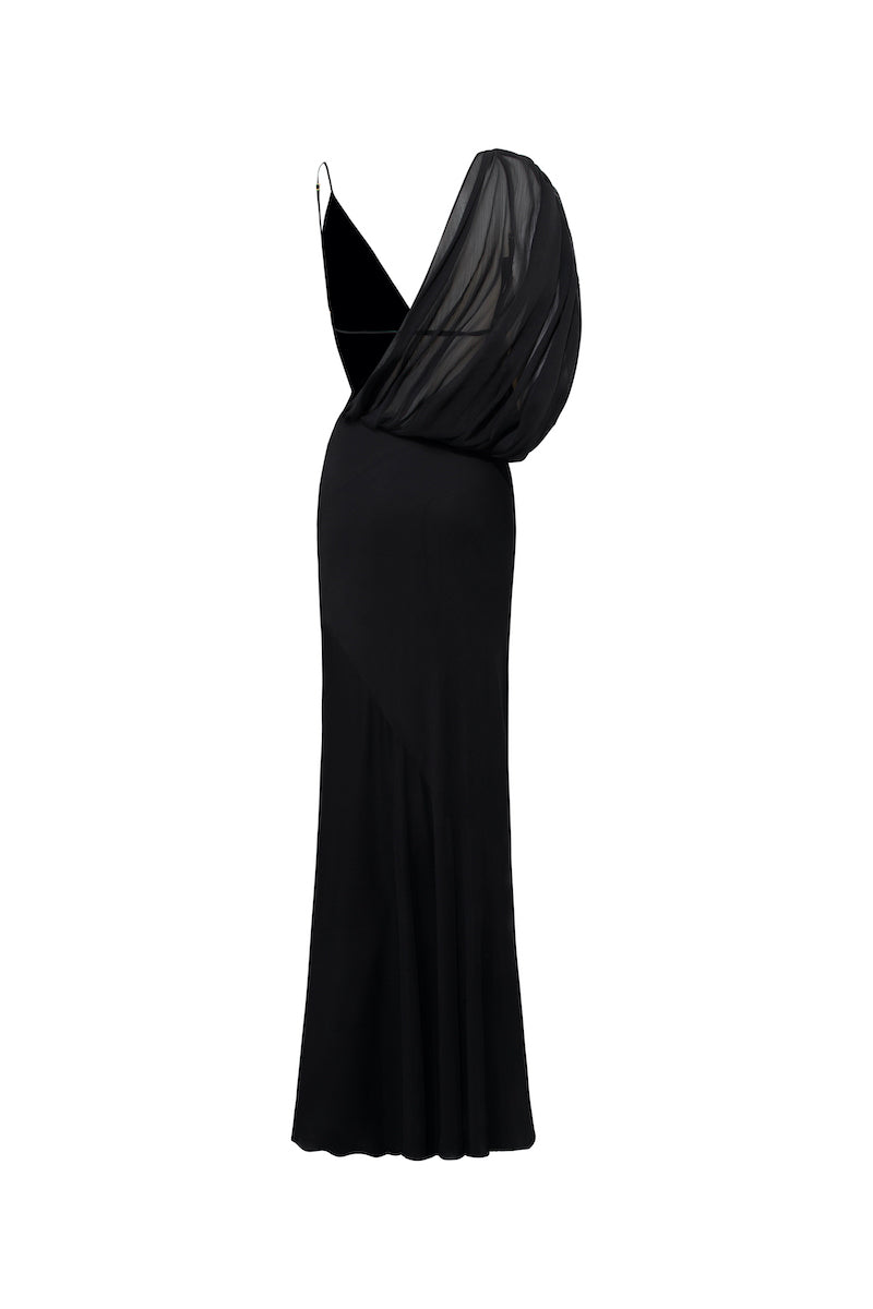 LIZA MAXI DRESS IN BLACK