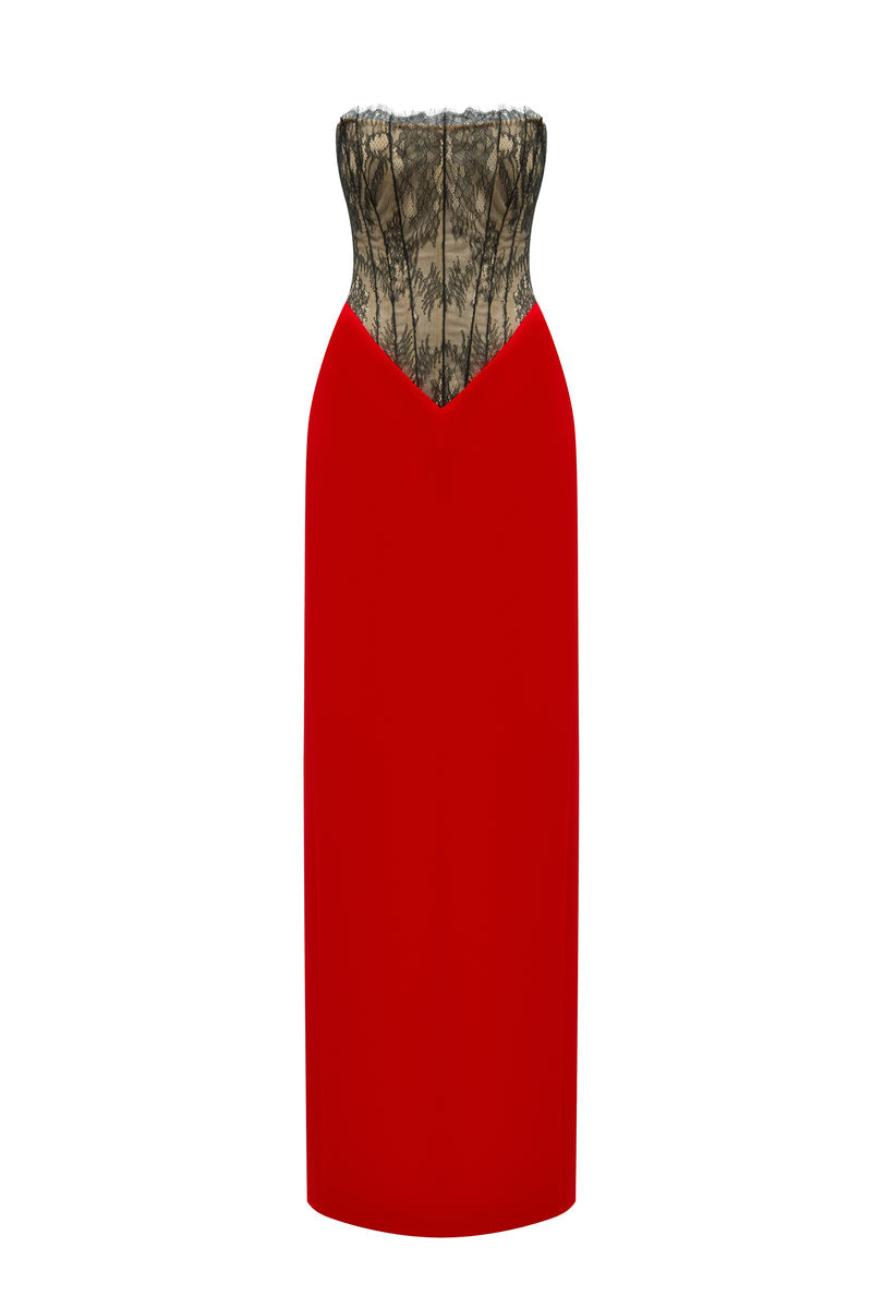 LACE TIBI MAXI DRESS IN LACE