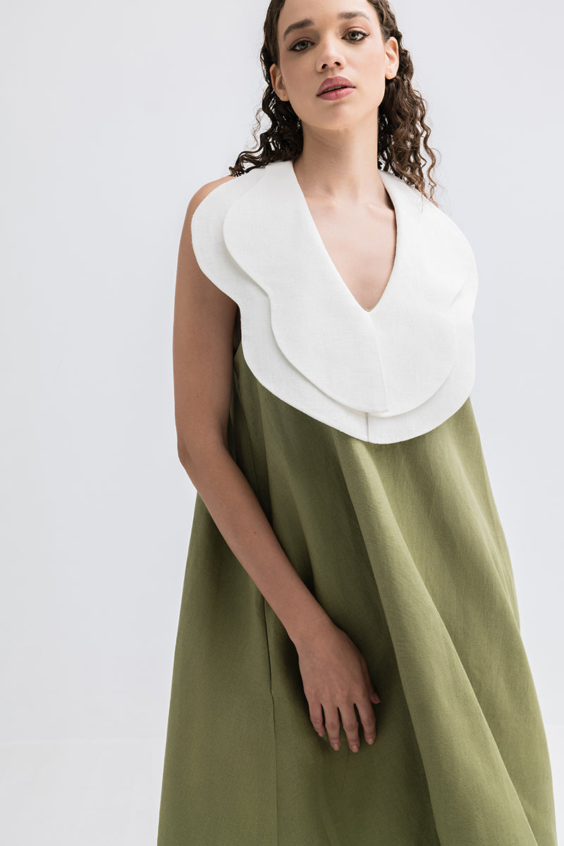 LORA DRESS IN SAGE GREEN