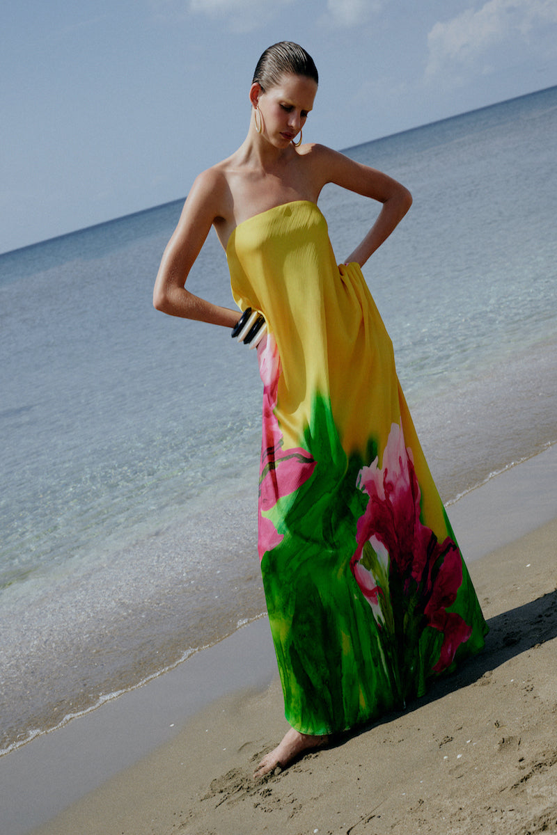 PEONY DRESS IN BOLD BLOSSOM PRINT