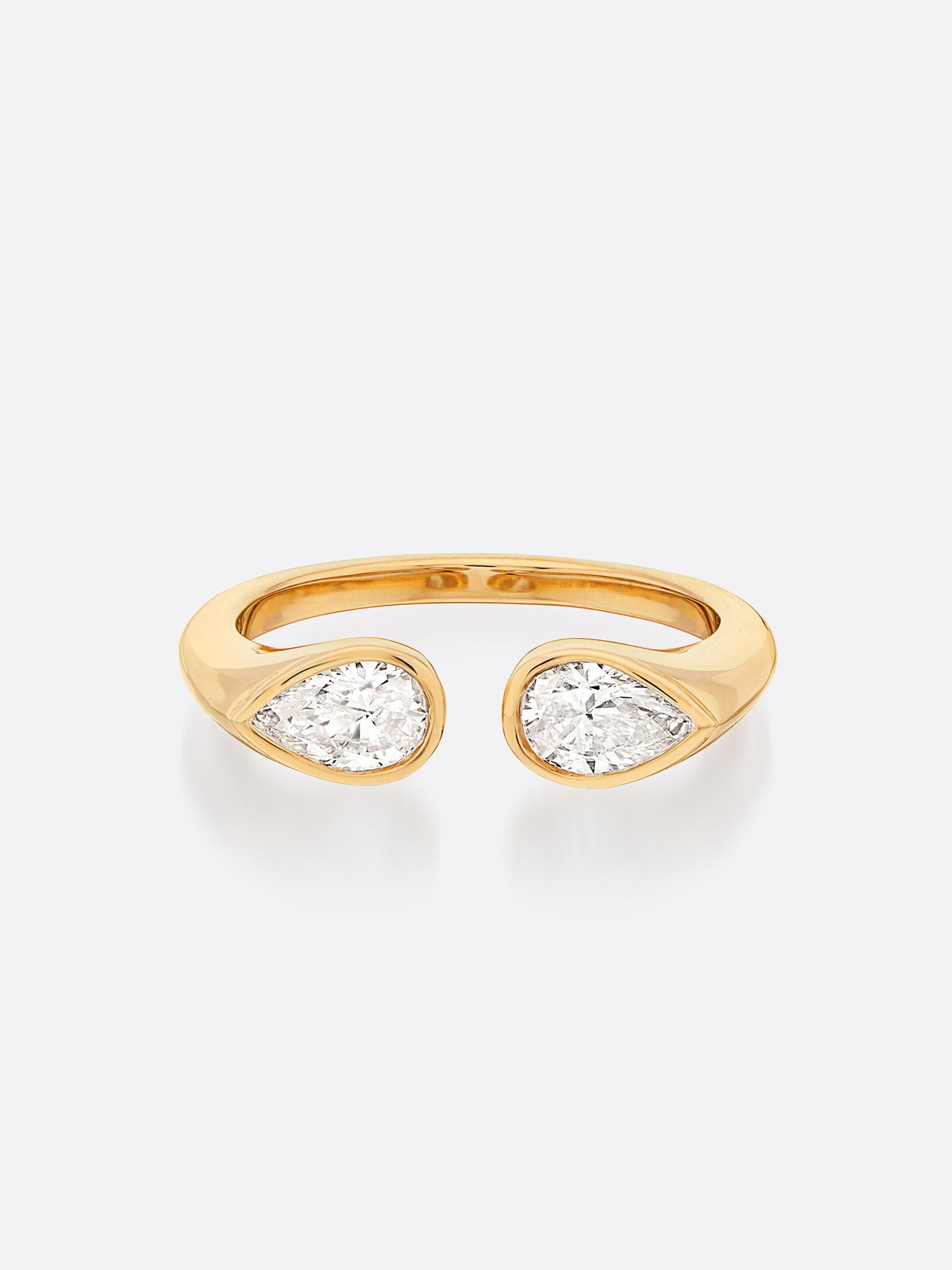 Romance Pear Diamond Droplet Ring