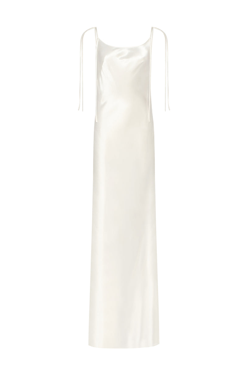 SOPHIE DRESS IN OYSTER WHITE