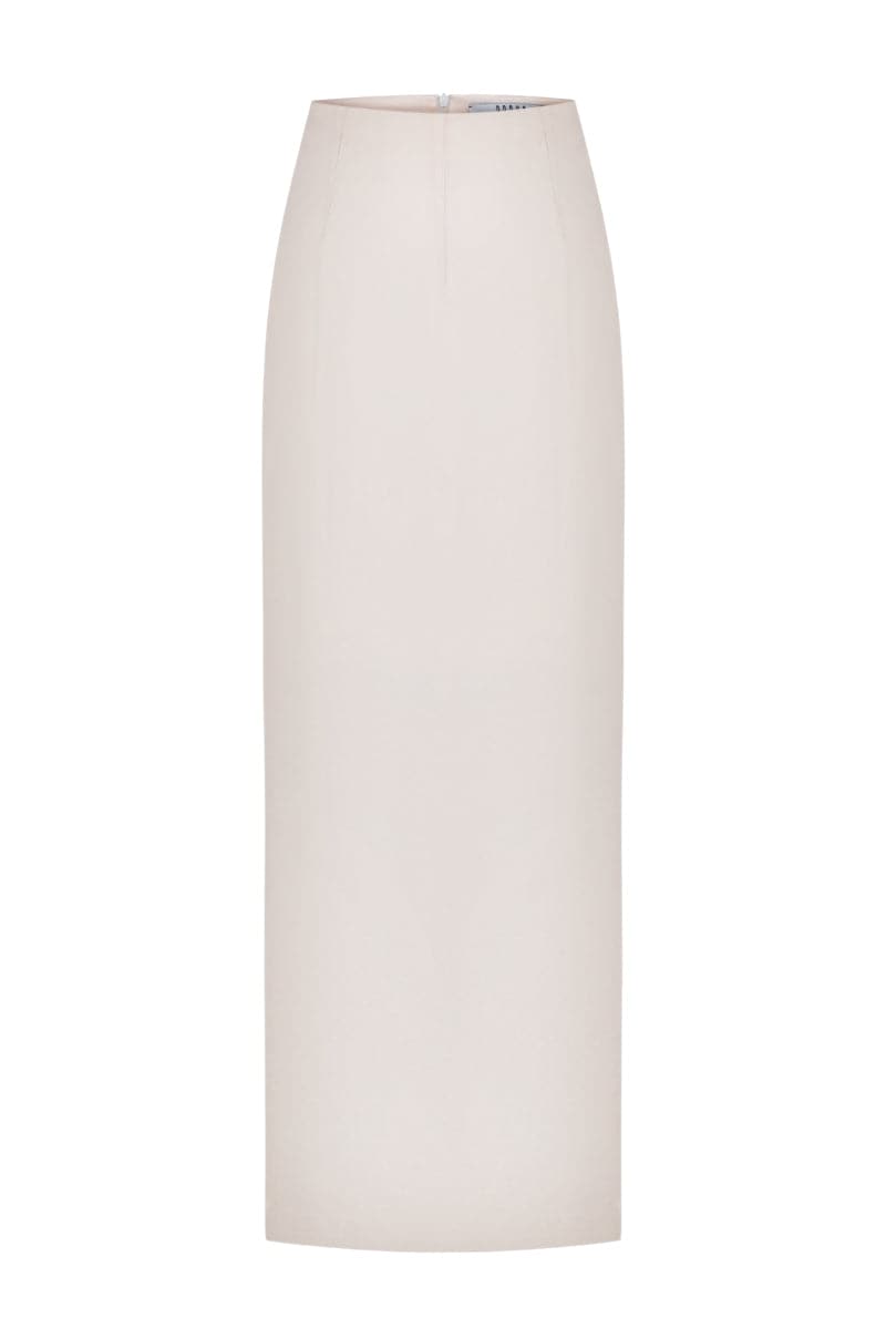 VEZHA WHITE STRAIGHT MAXI SKIRT
