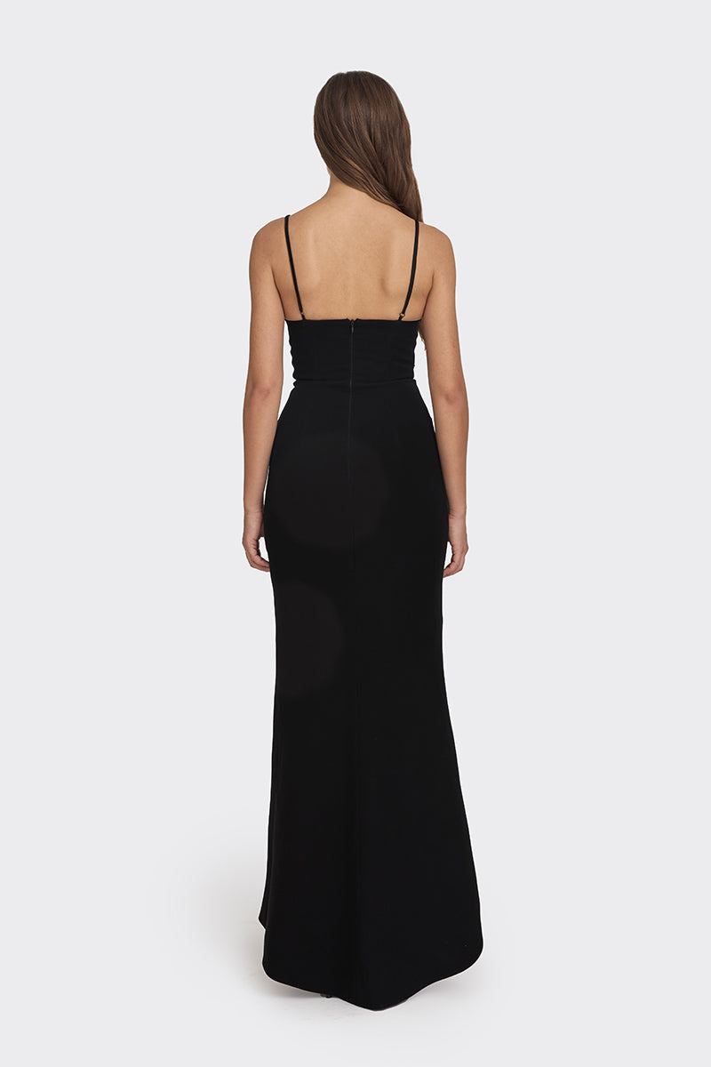 MS. SIX-FIRE HEART MAXI SLIP DRESS