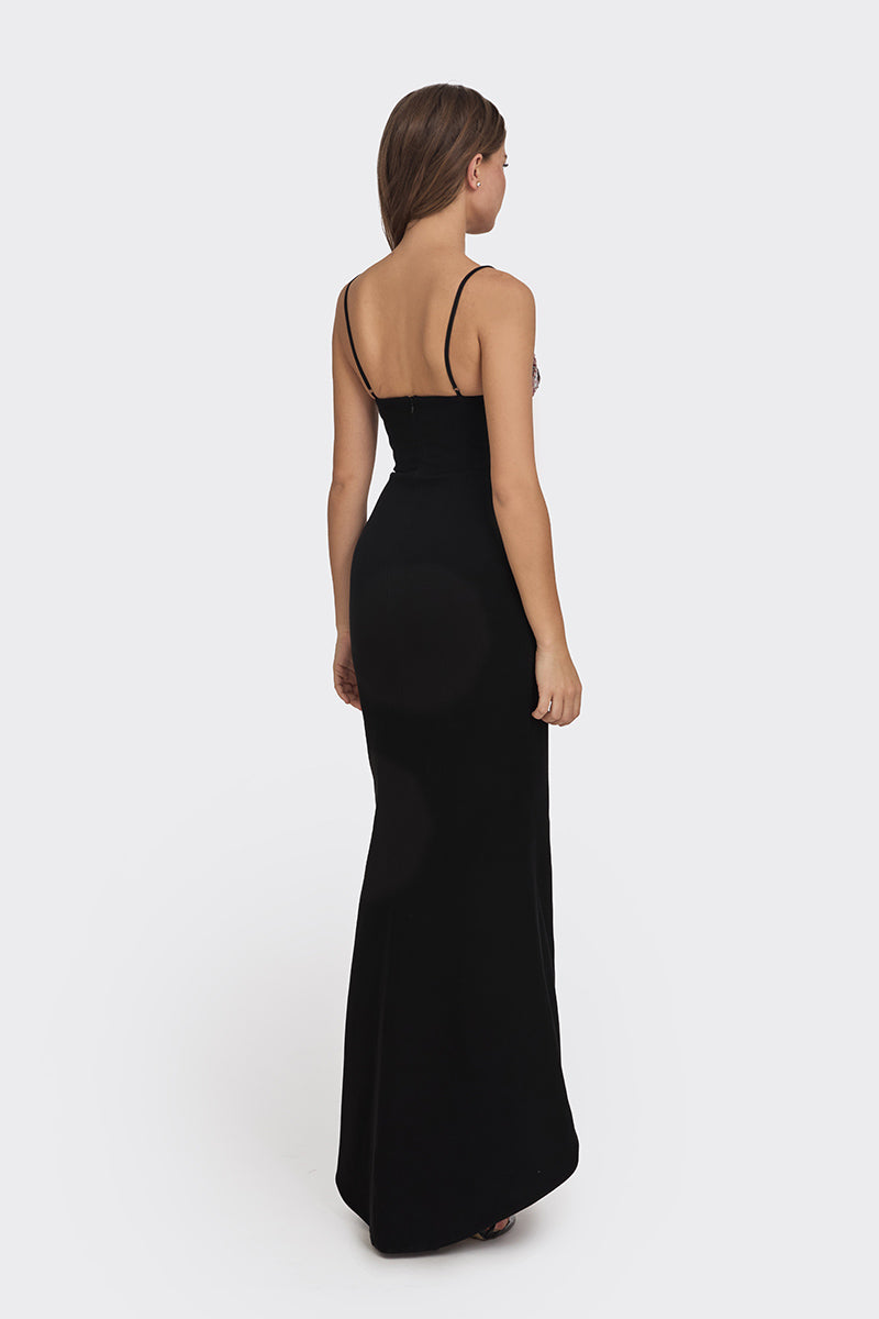 MS. SIX-FIRE HEART MAXI SLIP DRESS