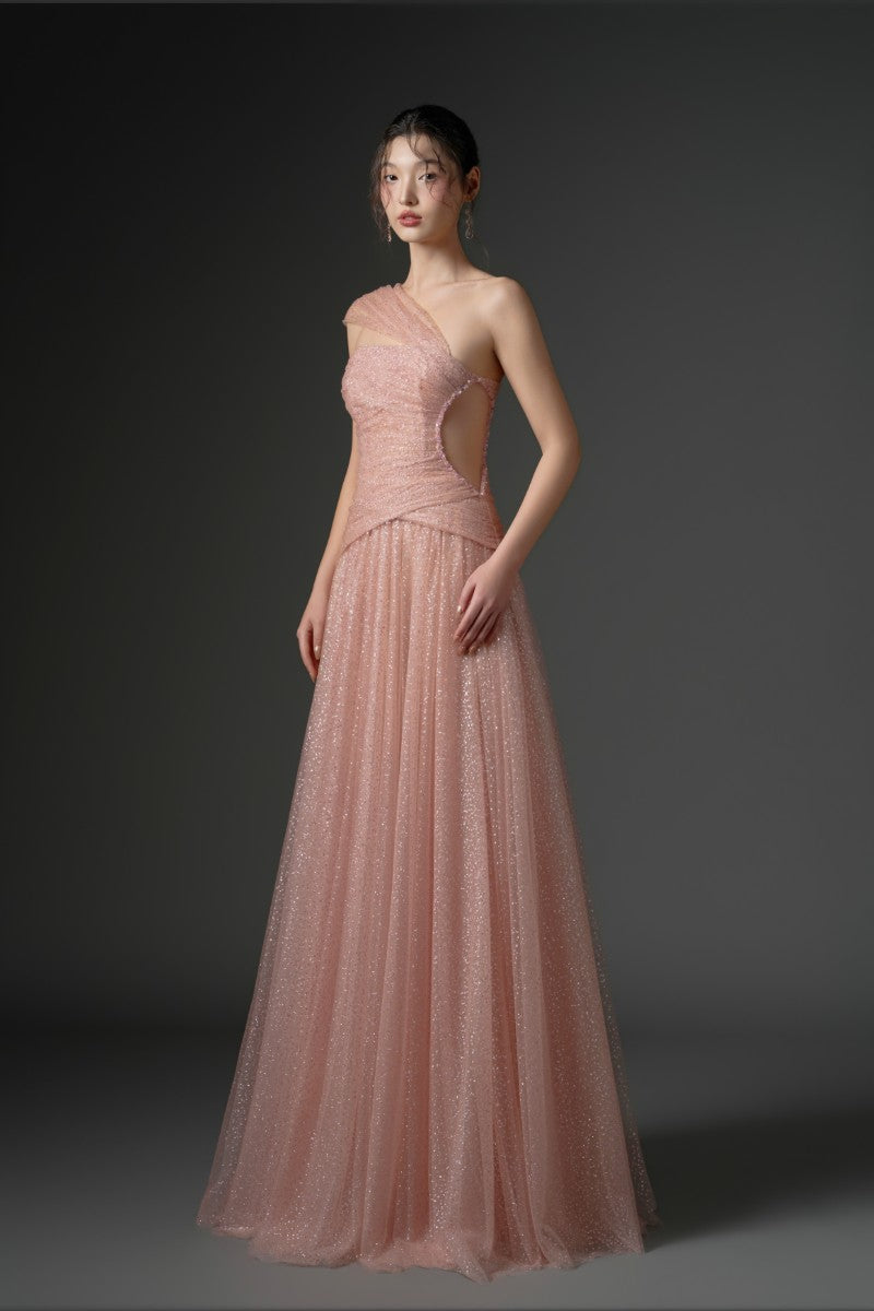 DAJAJAH GLITTER TULLE DRESS IN LIGHT PINK