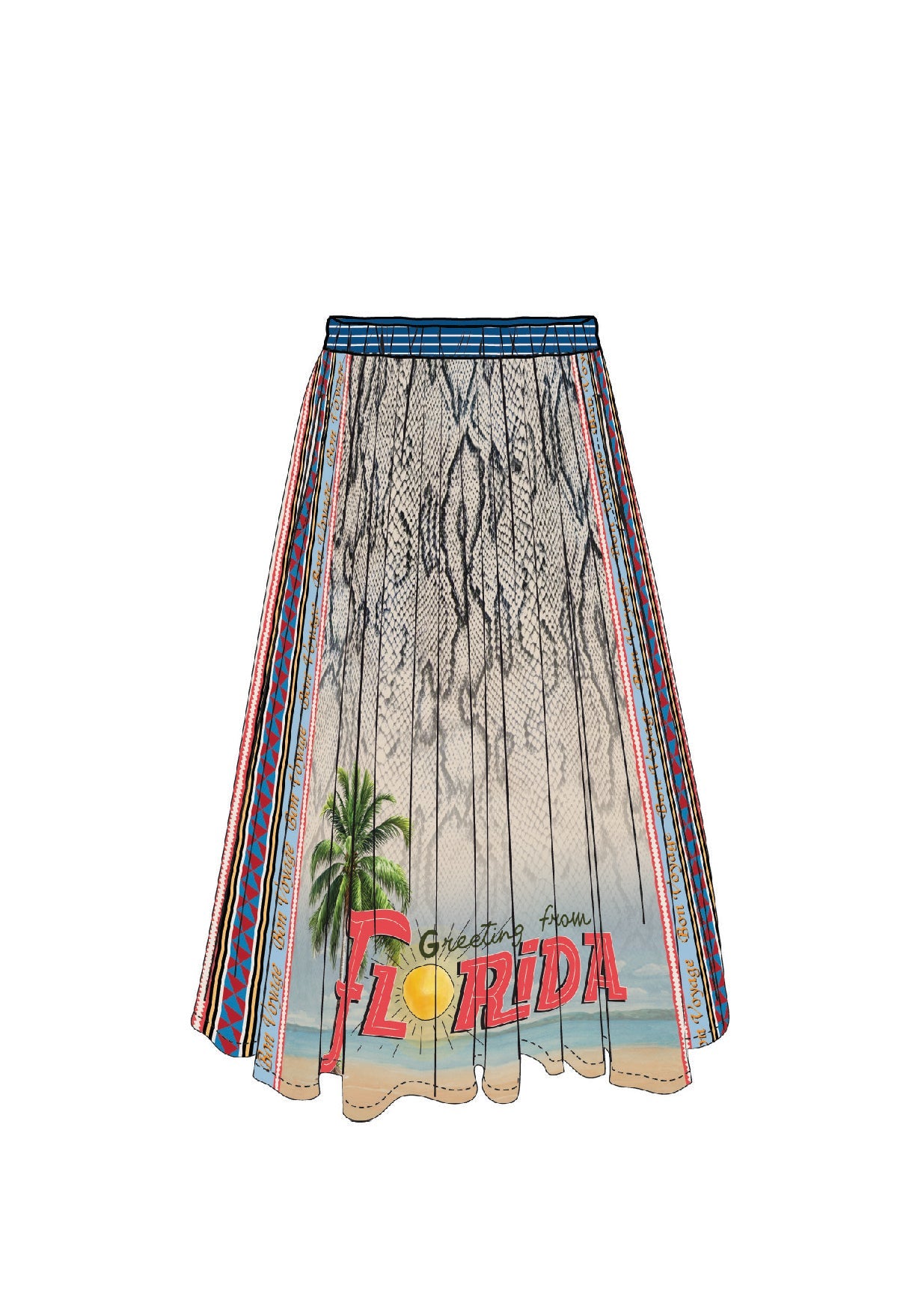 Vanessa Snake Skirt
