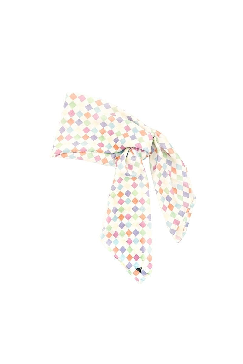 CHECKED CHARLOTTE SILK SQUARE SCARF AND ISLA SILK FRONT TIE PAREO SET
