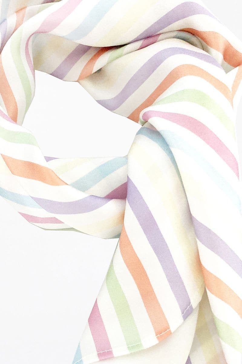 STRIPE CHARLOTTE SILK SQUARE SCARF AND ISLA SILK FRONT TIE PAREO SET