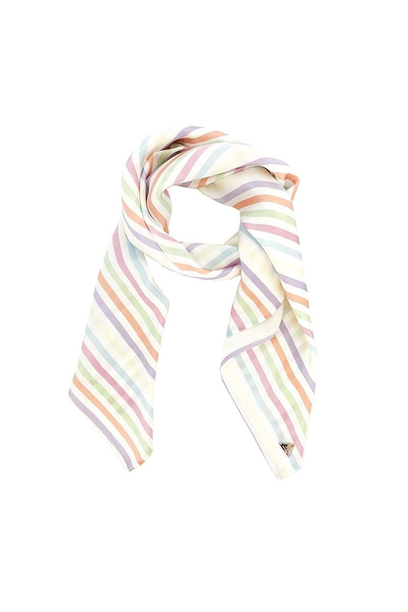 STRIPE CHARLOTTE SILK SQUARE SCARF AND ISLA SILK FRONT TIE PAREO SET