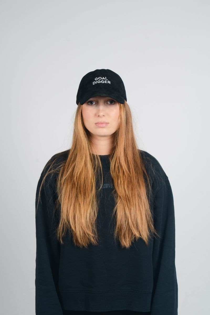 GOAL DIGGER BLACK UPCYCLED HAT