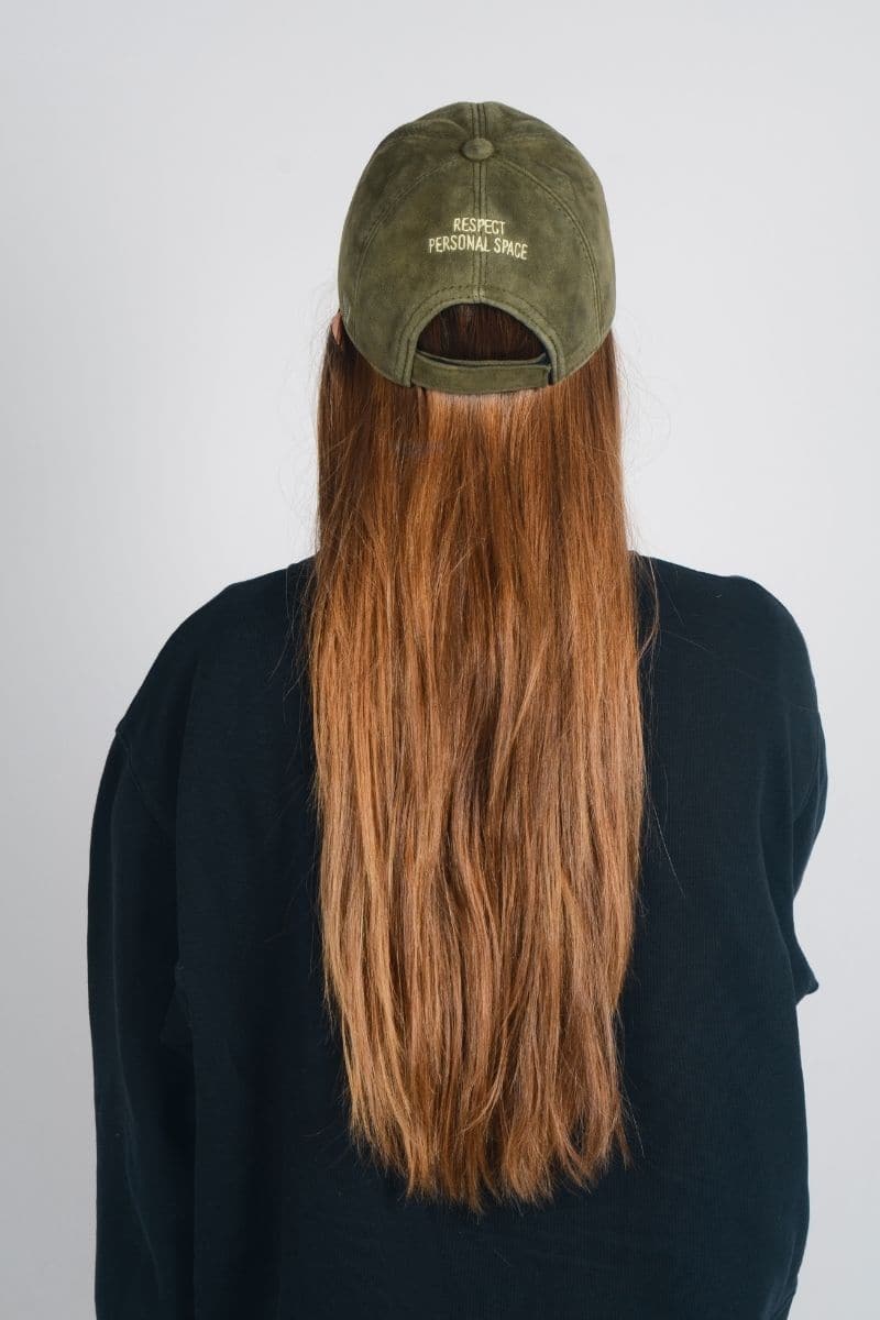RESPECT PERSONAL SPACE BROWN UPCYCLED HAT